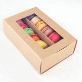 12 Macaron Kraft Window Boxes ($3.50/pc x 25 units)